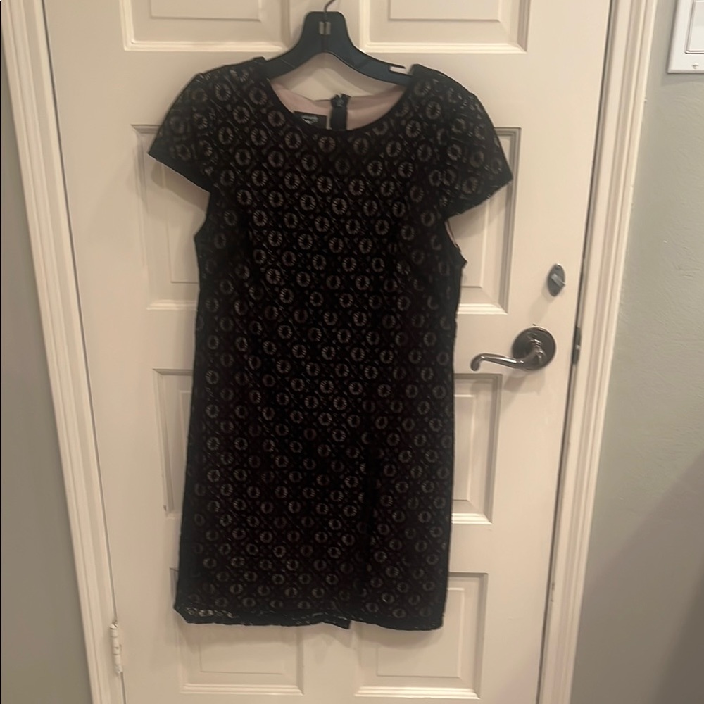 Black Lace Overlay Dress